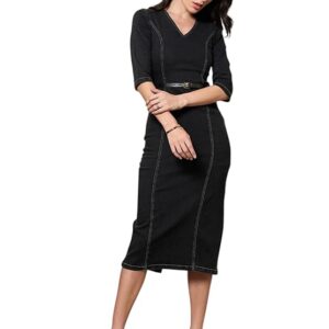 Sassafras worklyf Women Bodycon Dress with Crop Blazer
