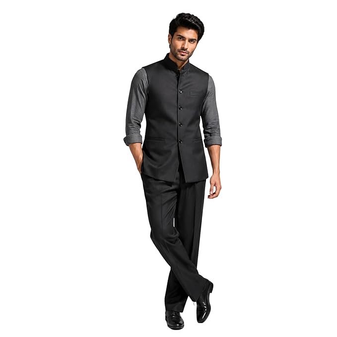 Men Black Nehru Jacket