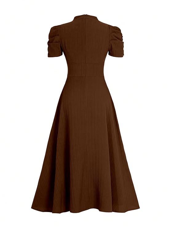 Shasmi Girl's & Women's Solid Color V-Neck A-Line Maxi Dress for Women | - Image 3