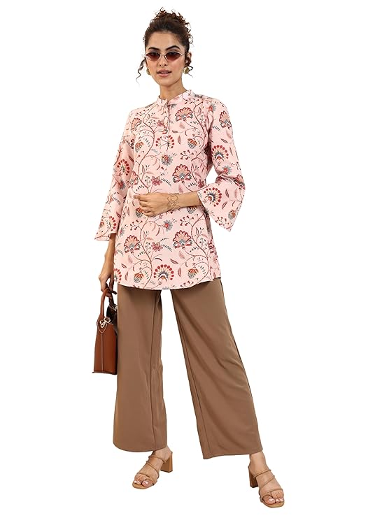 Libas Women's Silk Blend Floral Straight Kurtis - Image 7