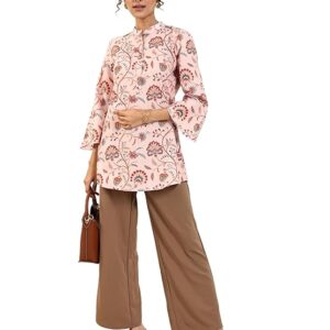 Libas Women's Silk Blend Floral Straight Kurtis
