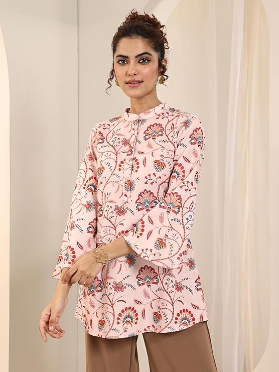 Libas Women's Silk Blend Floral Straight Kurtis - Image 5