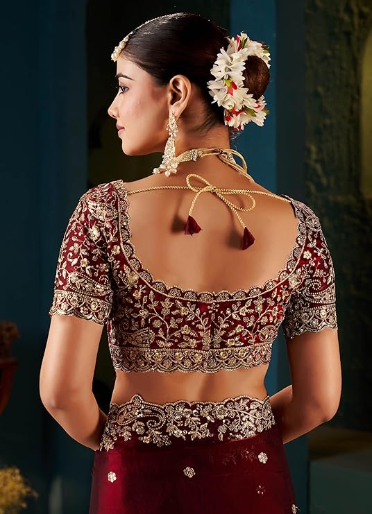 DHARMEE Women's Silk Saree - Image 2
