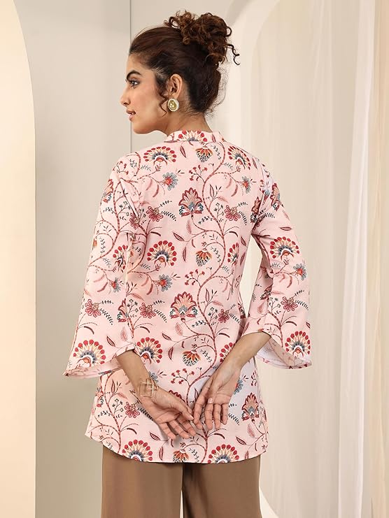 Libas Women's Silk Blend Floral Straight Kurtis - Image 4