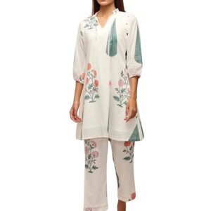 Leriya Fashion White Kurti Set for Women