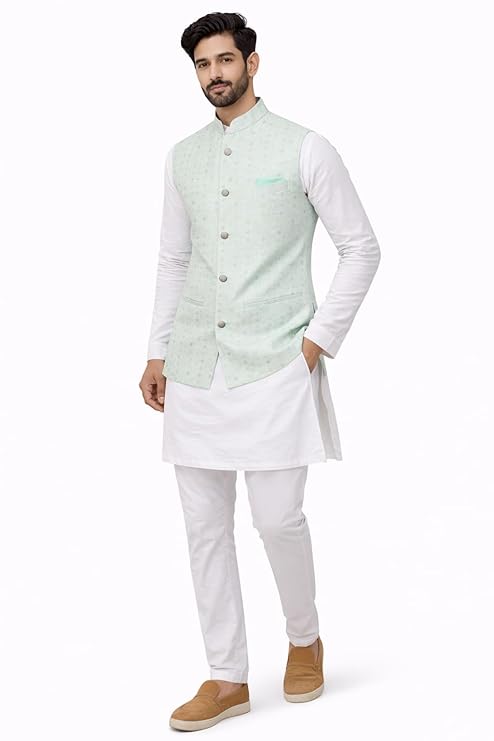 Traditional Men's Nehru Jacket - Image 4