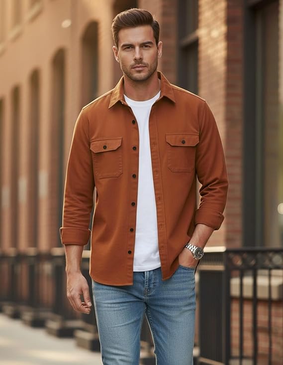 DEELMO Men’s Stylish Cotton Blend Casual Shirt - Image 5