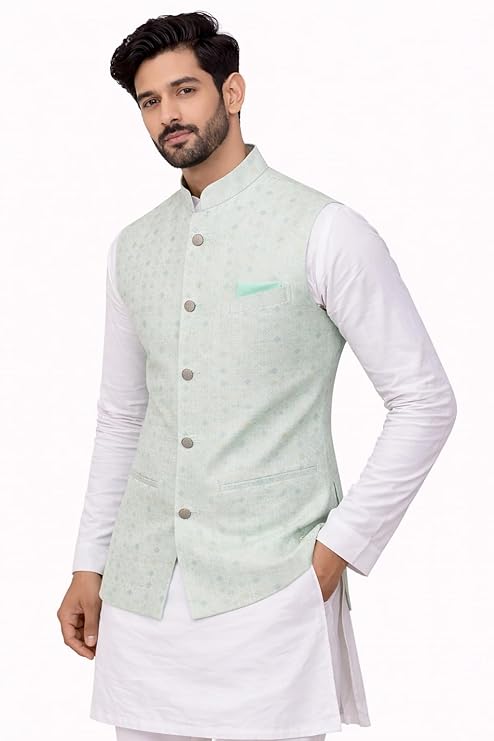 Traditional Men's Nehru Jacket - Image 3