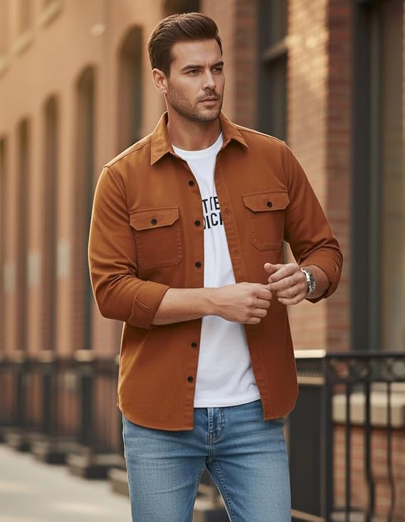 DEELMO Men’s Stylish Cotton Blend Casual Shirt - Image 3