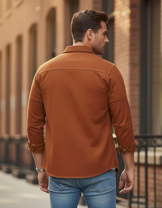 DEELMO Men’s Stylish Cotton Blend Casual Shirt - Image 4