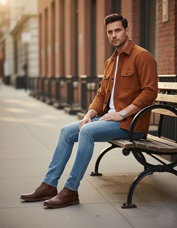 DEELMO Men’s Stylish Cotton Blend Casual Shirt - Image 2